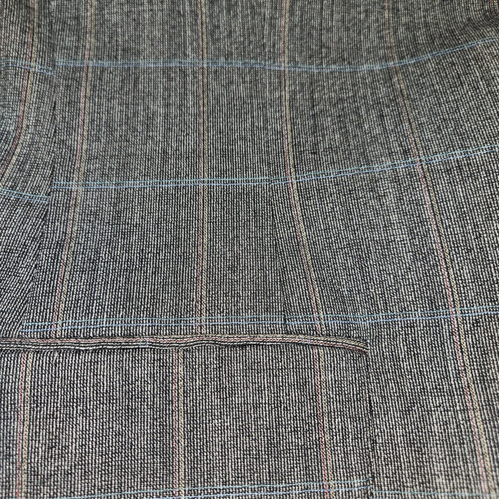 Vanjulian VTG Plaid 2pc Suit Grey 100% Pure Wool Sz M/L - Picture 6 of 10